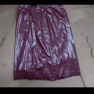 Catherines black label comfort waist leather like midi skirt bundle Size 14/16W